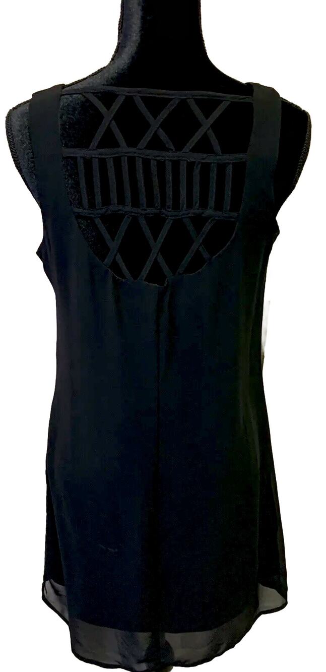 Want and Need Lattice BackDark Mini Dress Size Medium Sleeveless Goth Whimsigoth